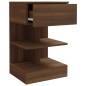 vidaXL Mesita de noche madera contrachapada marrón roble 40x35x65 cm vidaXL Mesita de noche madera contrachapada marrón roble 40x35x65 cm