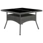 vidaXL Set de comedor de jardín 9 pzas ratán PE y madera acacia gris vidaXL Set de comedor de jardín 9 pzas ratán PE y madera acacia gris