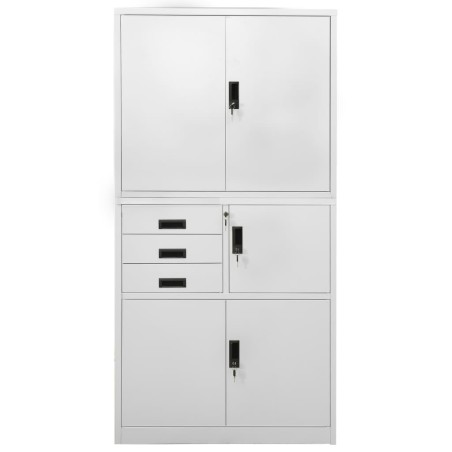 vidaXL Armario de oficina de acero gris claro 90x40x180 cm