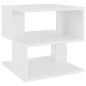 vidaXL Mesa auxiliar de madera contrachapada blanco 40x40x40 cm vidaXL Mesa auxiliar de madera contrachapada blanco 40x40x40 cm