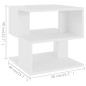 vidaXL Mesa auxiliar de madera contrachapada blanco 40x40x40 cm vidaXL Mesa auxiliar de madera contrachapada blanco 40x40x40 cm