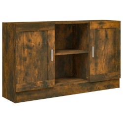 vidaXL Aparador madera contrachapada color roble ahumado 120x30,5x70cm