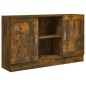vidaXL Aparador madera contrachapada color roble ahumado 120x30,5x70cm vidaXL Aparador madera contrachapada color roble ahumado 120x30,5x70cm