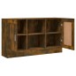 vidaXL Aparador madera contrachapada color roble ahumado 120x30,5x70cm vidaXL Aparador madera contrachapada color roble ahumado 120x30,5x70cm