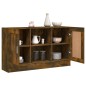 vidaXL Aparador madera contrachapada color roble ahumado 120x30,5x70cm vidaXL Aparador madera contrachapada color roble ahumado 120x30,5x70cm