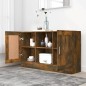 vidaXL Aparador madera contrachapada color roble ahumado 120x30,5x70cm vidaXL Aparador madera contrachapada color roble ahumado 120x30,5x70cm