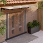 vidaXL Marquesina puerta policarbonato negro y transparente 297,5x90cm vidaXL Marquesina puerta policarbonato negro y transparente 297,5x90cm