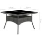 vidaXL Set de comedor de jardín 9 pzas ratán PE y madera acacia gris vidaXL Set de comedor de jardín 9 pzas ratán PE y madera acacia gris