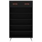 vidaXL Zapatero madera de ingeniería negro 60x35x105 cm