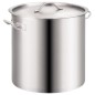 vidaXL Juego de ollas 2 piezas de acero inoxidable 98/50 L