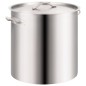 vidaXL Juego de ollas 2 piezas de acero inoxidable 98/50 L