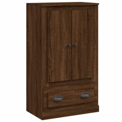 vidaXL Aparador de madera contrachapada marrón roble 60x35,5x103,5 cm