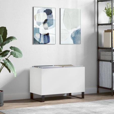 vidaXL Mueble para discos madera contrachapada blanco 74,5x38x48 cm