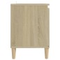 vidaXL Mueble de TV patas madera maciza roble Sonoma 103,5x35x50 cm vidaXL Mueble de TV patas madera maciza roble Sonoma 103,5x35x50 cm