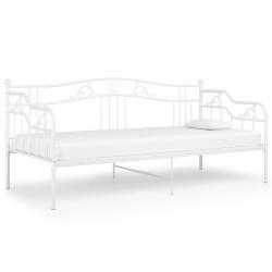 vidaXL Estructura de sofá cama de metal blanco 90x200 cm