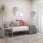 vidaXL Estructura de sofá cama de metal blanco 90x200 cm vidaXL Estructura de sofá cama de metal blanco 90x200 cm