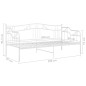 vidaXL Estructura de sofá cama de metal blanco 90x200 cm vidaXL Estructura de sofá cama de metal blanco 90x200 cm