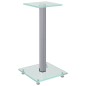 vidaXL Soportes de altavoces 2 uds vidrio templado plateado 1 pilar vidaXL Soportes de altavoces 2 uds vidrio templado plateado 1 pilar