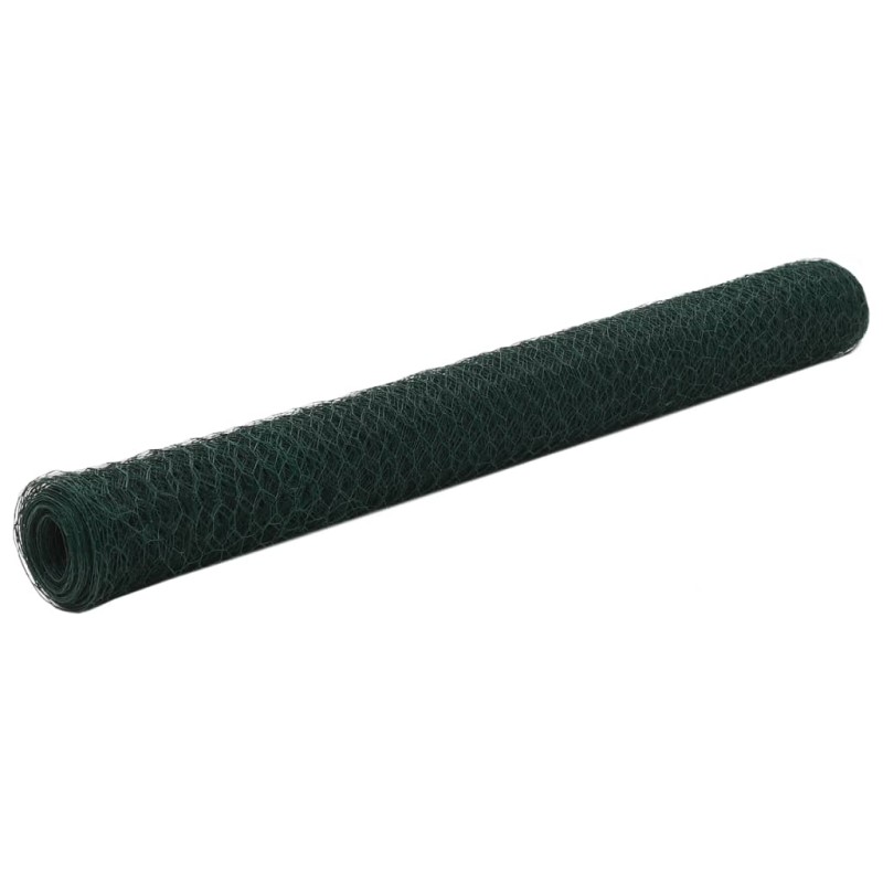 vidaXL Alambrada de gallinero acero revestimiento PVC verde 25x1,2 m vidaXL Alambrada de gallinero acero revestimiento PVC verde 25x1,2 m