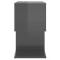 vidaXL Mesitas de noche 2 uds contrachapada gris brillo 50x30x51,5 cm vidaXL Mesitas de noche 2 uds contrachapada gris brillo 50x30x51,5 cm