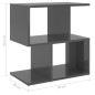vidaXL Mesitas de noche 2 uds contrachapada gris brillo 50x30x51,5 cm vidaXL Mesitas de noche 2 uds contrachapada gris brillo 50x30x51,5 cm