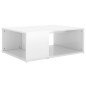 vidaXL Mesa de centro madera contrachapada blanco brillante 90x67x33cm vidaXL Mesa de centro madera contrachapada blanco brillante 90x67x33cm