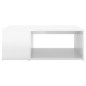 vidaXL Mesa de centro madera contrachapada blanco brillante 90x67x33cm vidaXL Mesa de centro madera contrachapada blanco brillante 90x67x33cm