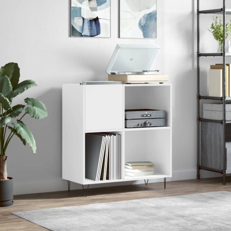 vidaXL Mueble para discos madera contrachapada blanco 84,5x38x89 cm