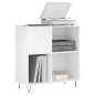 vidaXL Mueble para discos madera contrachapada blanco 84,5x38x89 cm vidaXL Mueble para discos madera contrachapada blanco 84,5x38x89 cm