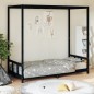 vidaXL Estructura de cama para niños madera de pino negro 90x200 cm vidaXL Estructura de cama para niños madera de pino negro 90x200 cm