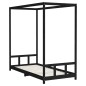 vidaXL Estructura de cama para niños madera de pino negro 90x200 cm vidaXL Estructura de cama para niños madera de pino negro 90x200 cm