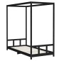 vidaXL Estructura de cama para niños madera de pino negro 90x200 cm vidaXL Estructura de cama para niños madera de pino negro 90x200 cm