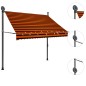 vidaXL Toldo manual retráctil con LED naranja y marrón 200 cm vidaXL Toldo manual retráctil con LED naranja y marrón 200 cm