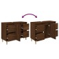 vidaXL Armario de lavabo madera contrachapada roble marrón 80x33x60 cm vidaXL Armario de lavabo madera contrachapada roble marrón 80x33x60 cm