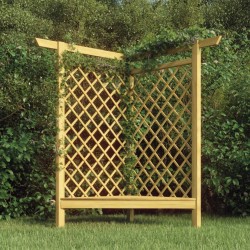 vidaXL Pérgola esquinera con banco madera pino impregnada 166x81x174cm  