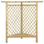 vidaXL Pérgola esquinera con banco madera pino impregnada 166x81x174cm vidaXL Pérgola esquinera con banco madera pino impregnada 166x81x174cm
