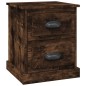 vidaXL Mesita de noche madera contrachapada roble ahumado 39x39x47,5cm vidaXL Mesita de noche madera contrachapada roble ahumado 39x39x47,5cm