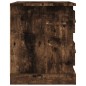 vidaXL Mesita de noche madera contrachapada roble ahumado 39x39x47,5cm vidaXL Mesita de noche madera contrachapada roble ahumado 39x39x47,5cm