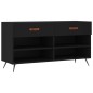 vidaXL Banco zapatero madera de ingeniería negro 102x35x55 cm vidaXL Banco zapatero madera de ingeniería negro 102x35x55 cm