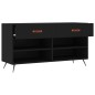 vidaXL Banco zapatero madera de ingeniería negro 102x35x55 cm vidaXL Banco zapatero madera de ingeniería negro 102x35x55 cm