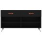 vidaXL Banco zapatero madera de ingeniería negro 102x35x55 cm vidaXL Banco zapatero madera de ingeniería negro 102x35x55 cm