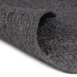  vidaXL Alfombra de yute tejida a mano redonda gris 120 cm