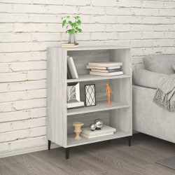 vidaXL Aparador de madera contrachapada gris Sonoma 69,5x32,5x90 cm