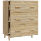 vidaXL Aparador de madera contrachapada roble Sonoma 70x34x90 cm vidaXL Aparador de madera contrachapada roble Sonoma 70x34x90 cm
