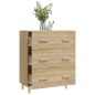 vidaXL Aparador de madera contrachapada roble Sonoma 70x34x90 cm vidaXL Aparador de madera contrachapada roble Sonoma 70x34x90 cm