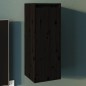 vidaXL Armario de pared de madera maciza de pino negro 30x30x80 cm vidaXL Armario de pared de madera maciza de pino negro 30x30x80 cm