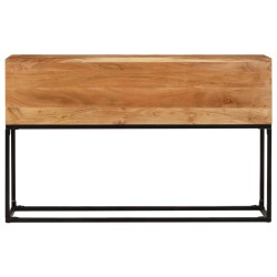 vidaXL Mesa consola de madera maciza de acacia 120x30x75 cm
