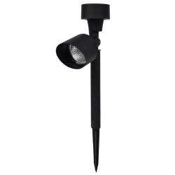 vidaXL Foco LED solar de exterior 12 uds negro