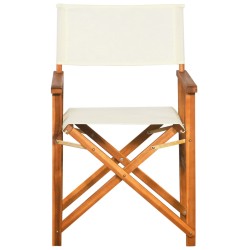 vidaXL Silla de director de madera maciza de acacia