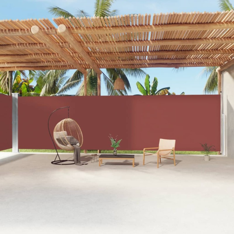 vidaXL Toldo lateral retráctil marrón 220x1200 cm vidaXL Toldo lateral retráctil marrón 220x1200 cm